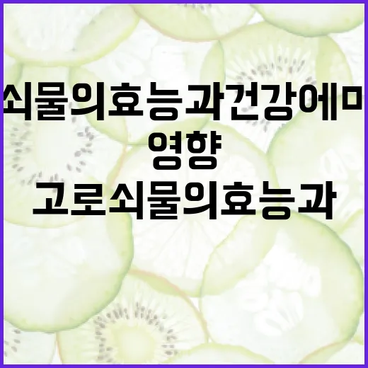 고로쇠물의 효능과 건강에 미치는 긍정적인 영향 - 요약