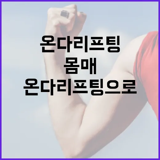 온다리프팅으로 건강하게 몸매를 가꾸는 방법 - 요약