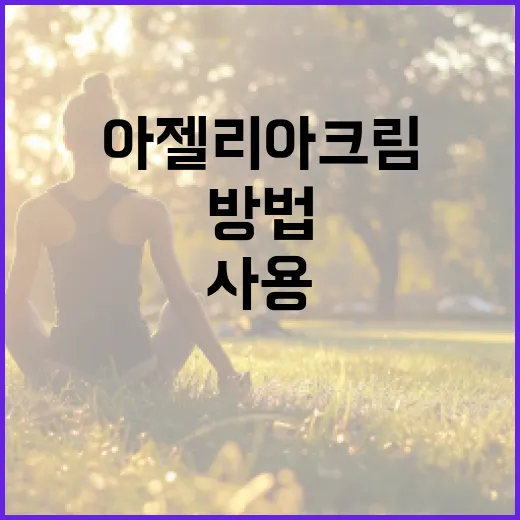 아젤리아크림을 사용하는 방법과 그 이점 - 요약