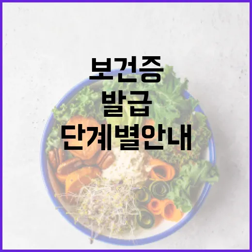 보건증 발급을 위한 단계별 안내 - 요약