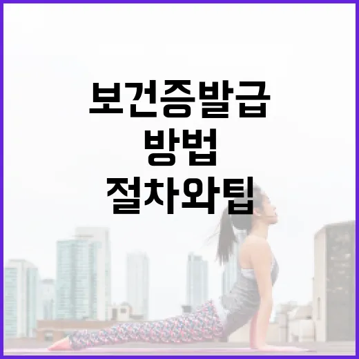 보건증 발급을 받는 방법: 필수 절차와 팁 - 요약