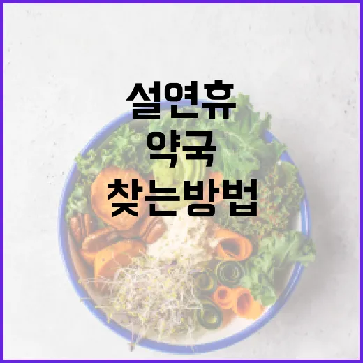 설연휴에 약국을 찾는 방법: 건강을 지키는 팁 - 요약