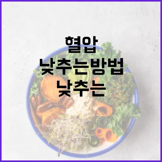 혈압을 안전하게 낮추는 방법 - 요약