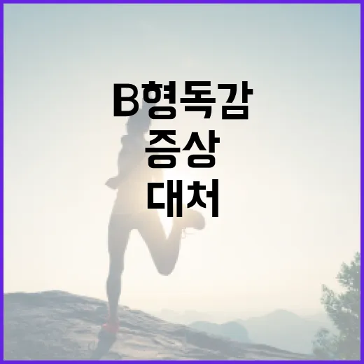 B형 독감 증상을 알아보고 대처하는 방법 - 요약