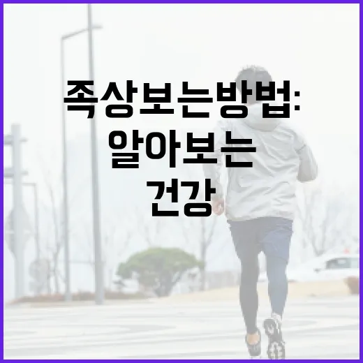 족상 보는 방법: 건강 상태를 알아보는 쉽고 효과적인 방법 - 요약