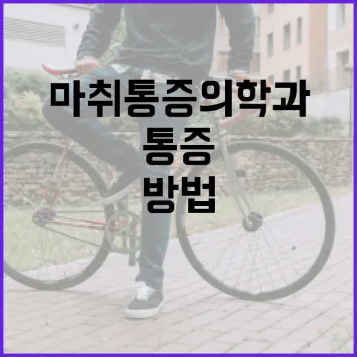 마취통증의학과를 이해하고 건강하게 활용하는 방법 - 요약