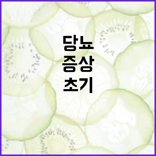 당뇨 초기증상을 인식하는 방법 - 요약