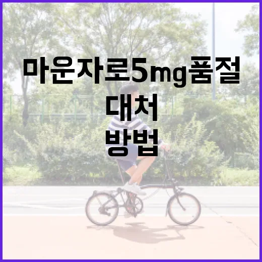 마운자로 5mg 품절 시 대처하는 방법 - 요약