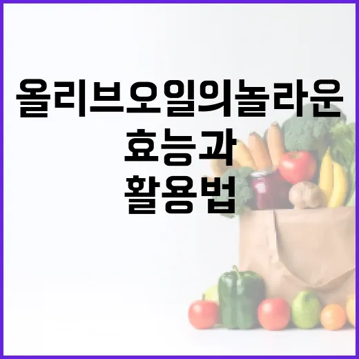 올리브오일의 놀라운 효능과 활용법 - 요약