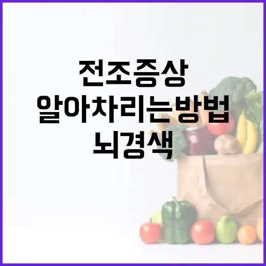 뇌경색 전조증상을 알아차리는 방법 - 요약