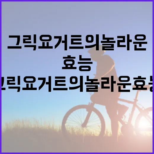 그릭요거트의 놀라운 효능을 최대한 활용하는 방법 - 요약