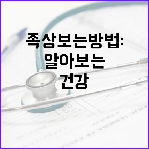 족상 보는 방법: 건강 상태를 알아보는 방법 - 요약