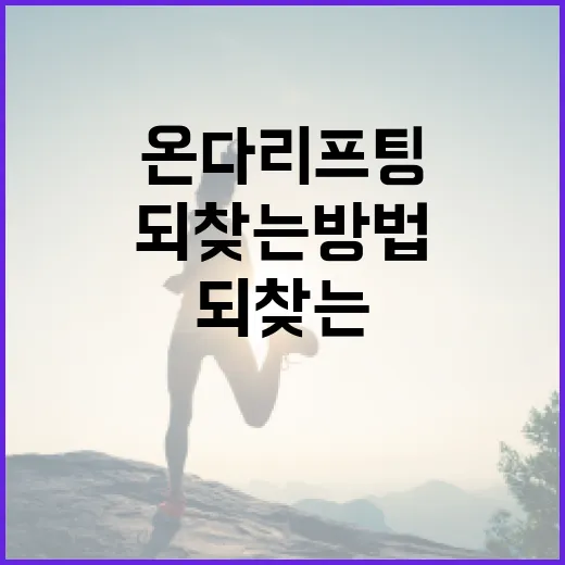 온다리프팅으로 건강과 활력을 되찾는 방법 - 요약