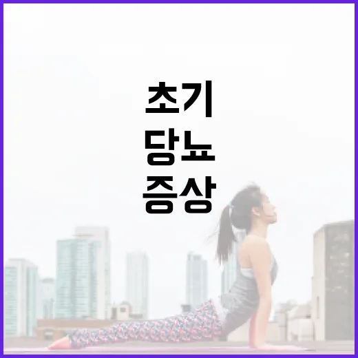 당뇨 초기증상을 알아차리는 방법 - 요약