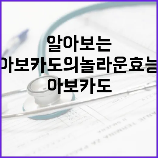 아보카도의 놀라운 효능을 알아보는 방법 - 요약