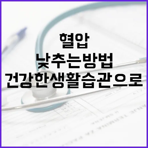 혈압을 낮추는 방법: 건강한 생활습관으로 시작하세요 - 요약