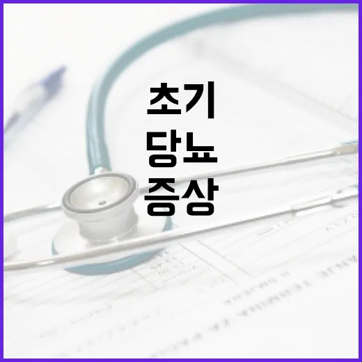 당뇨 초기증상을 알아차리는 방법 - 요약
