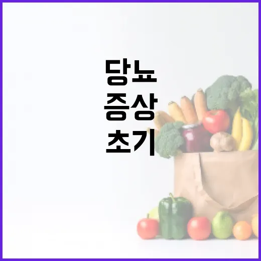 당뇨 초기증상을 인…