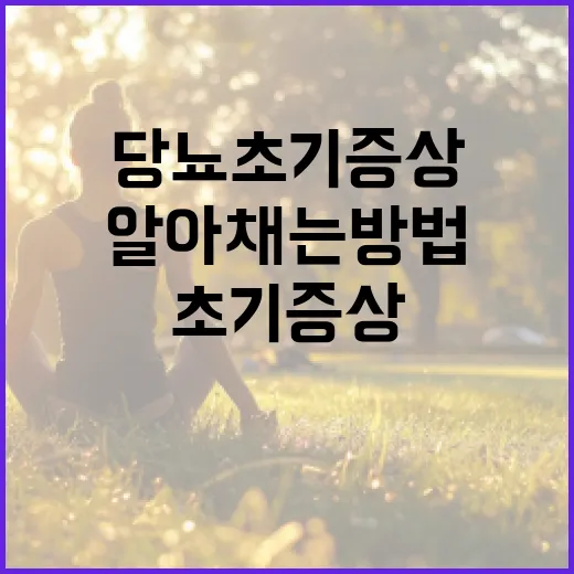 당뇨 초기증상을 알아채는 방법 - 요약