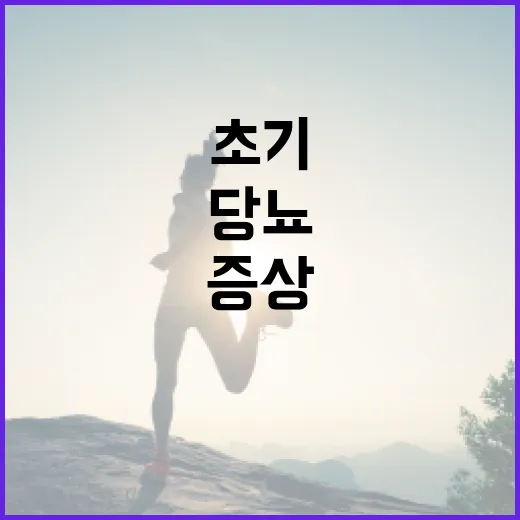 당뇨 초기증상을 알아차리는 방법 - 요약