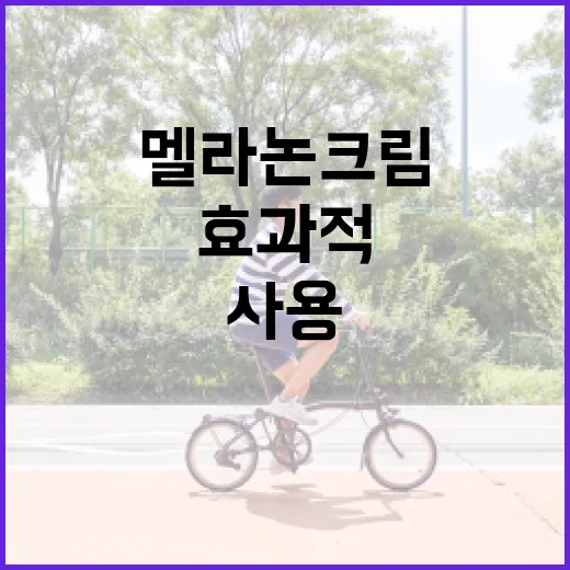 멜라논크림을 효과적으로 사용하는 방법 - 요약