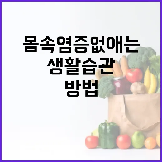 몸속 염증 없애는 방법: 건강한 생활 습관으로 염증 줄이기 - 요약