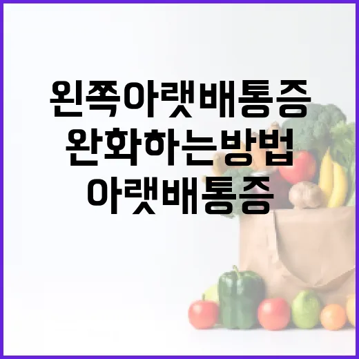 왼쪽 아랫배 통증을 완화하는 방법 - 요약