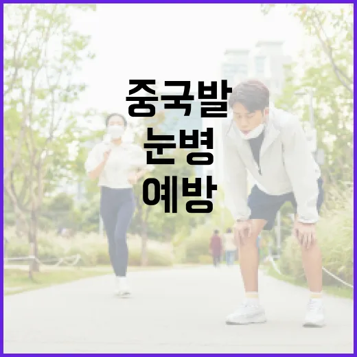 중국발 눈병 예방하는 방법 - 요약