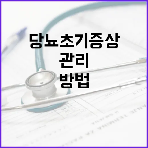 당뇨 초기 증상을 인식하고 관리하는 방법 - 요약