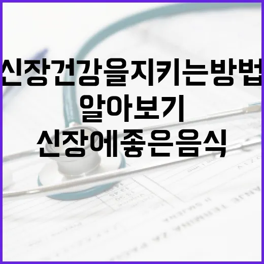 신장 건강을 지키는 방법: 신장에 좋은 음식 알아보기 - 요약