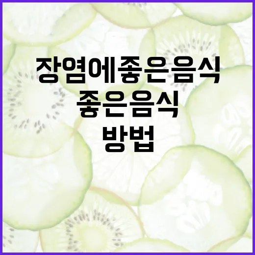 장염에 좋은 음식을 선택하는 방법 - 요약