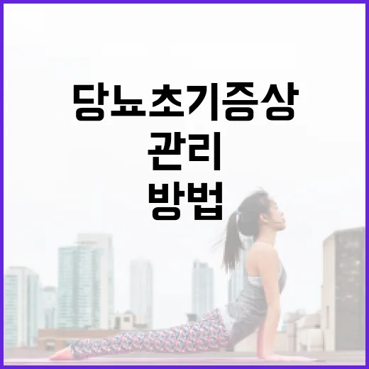 당뇨 초기증상을 인식하고 관리하는 방법 - 요약