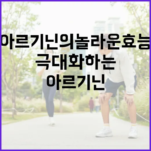 아르기닌의 놀라운 효능을 극대화하는 방법 - 요약