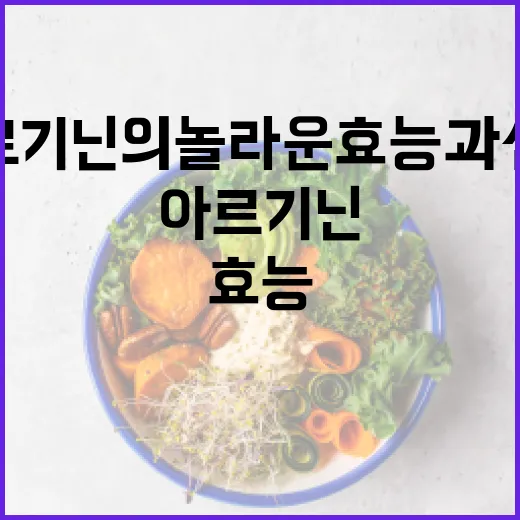 아르기닌의 놀라운 효능과 섭취 방법 - 요약