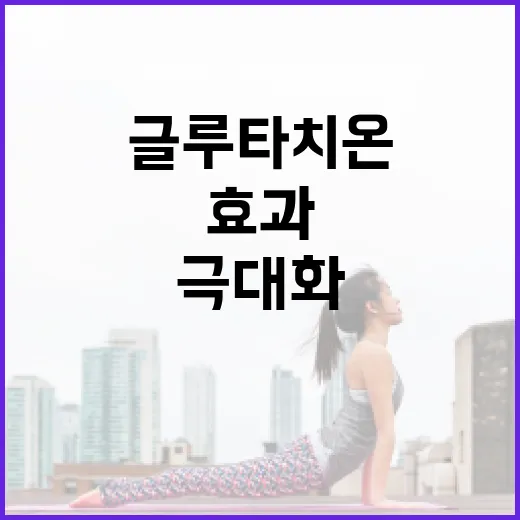 글루타치온 효과를 극대화하는 방법 - 요약