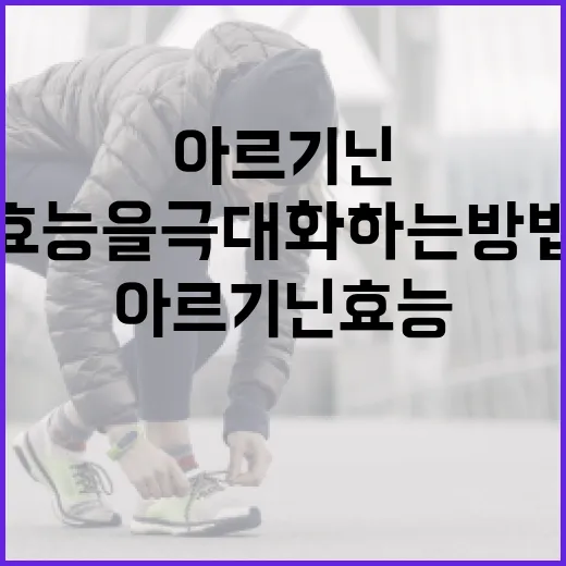 아르기닌 효능을 극대화하는 방법 - 요약