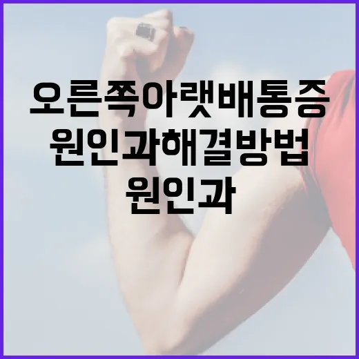 오른쪽 아랫배 통증의 원인과 해결 방법 - 요약