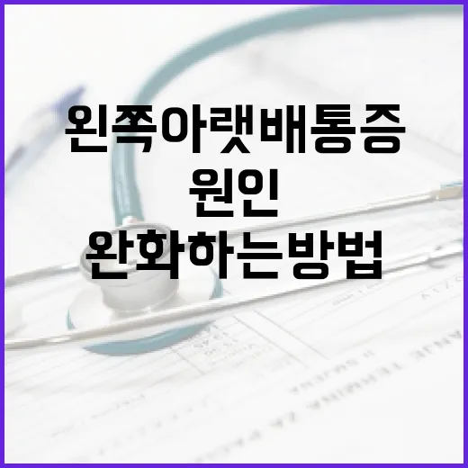 왼쪽 아랫배 통증을 완화하는 방법과 원인 파악하기 - 요약