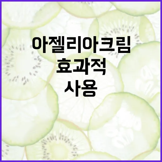아젤리아크림을 효과적으로 사용하는 방법 - 요약