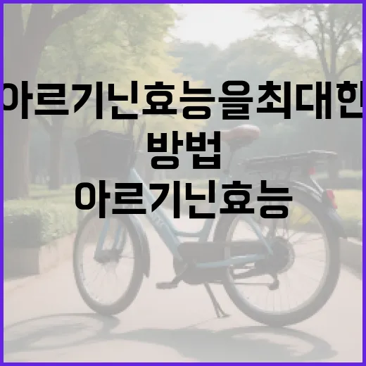 아르기닌 효능을 최대한 활용하는 방법 - 요약