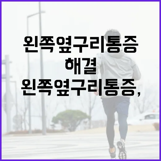 왼쪽 옆구리 통증, 어떻게 해결할까? - 요약