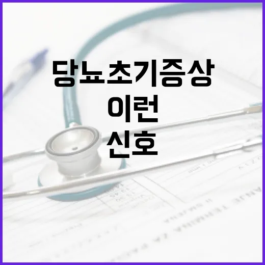당뇨 초기증상, 이런 신호 보이시나요? - 요약