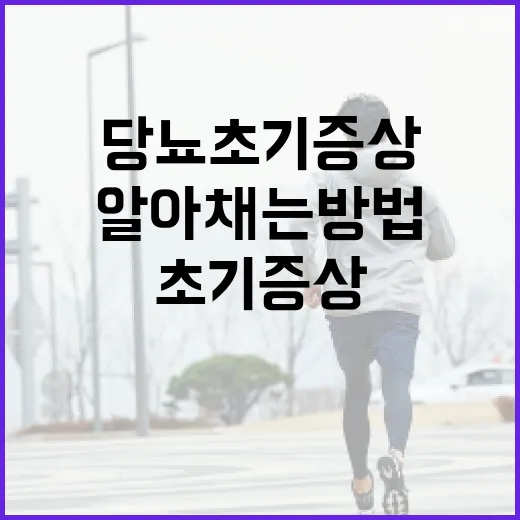 당뇨 초기증상 알아채는 방법 - 요약