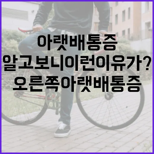 오른쪽 아랫배 통증, 알고 보니 이런 이유가? - 요약