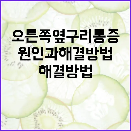 오른쪽 옆구리 통증: 원인과 해결 방법 - 요약
