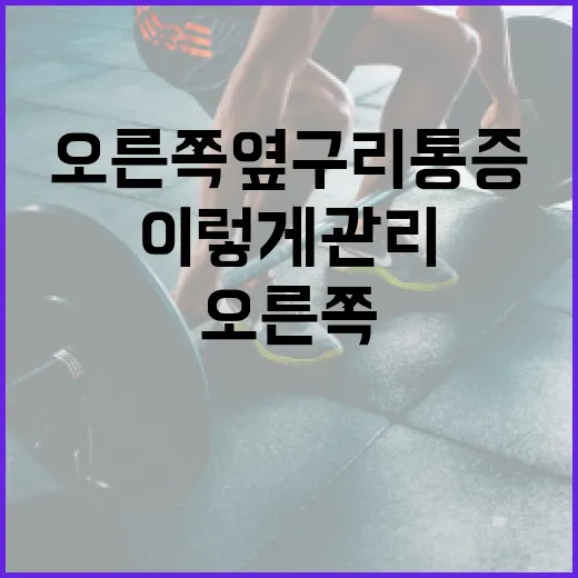 오른쪽 옆구리 통증, 이렇게 관리해보세요 - 요약