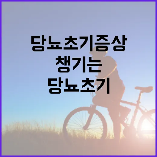 당뇨 초기증상 알아보고 건강 챙기는 방법 - 요약