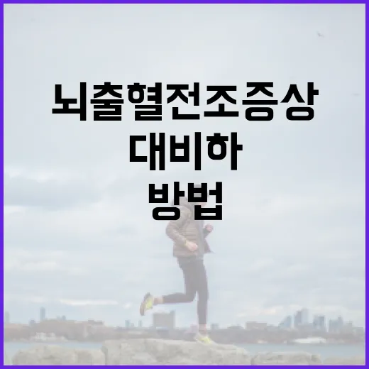 뇌출혈 전조증상 알아보고 대비하는 방법 - 요약