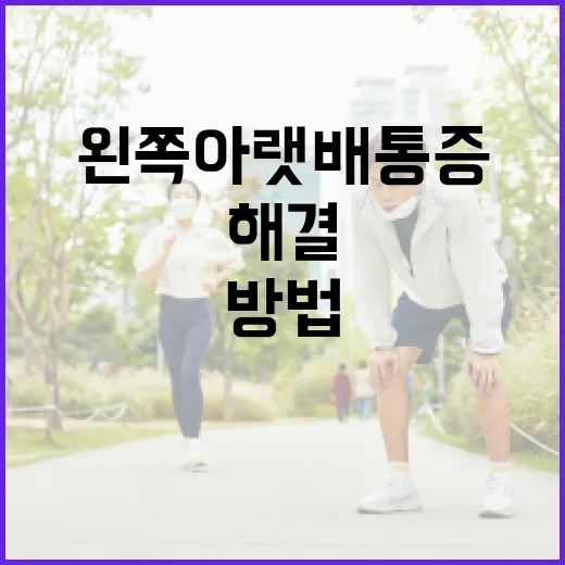 왼쪽 아랫배 통증을 해결하는 방법 - 요약