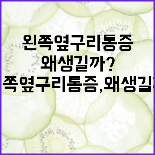 왼쪽 옆구리 통증, 왜 생길까? 해결 방법 알아보기 - 요약